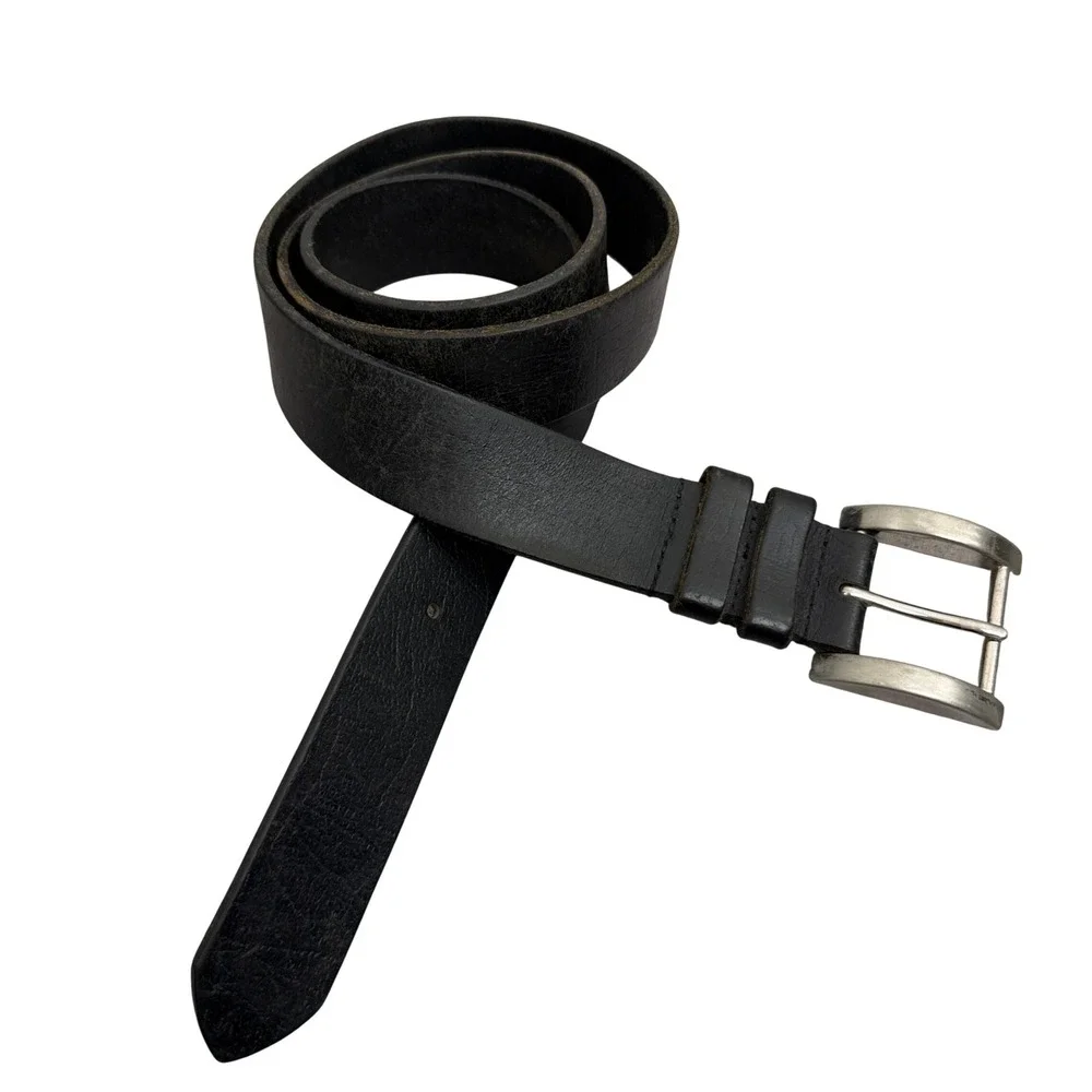 LeJon Tulliani Belt Mens 38 Black Leather Buckle Classic Everyday Casual USA
